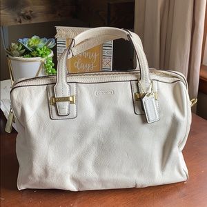 White Leather Coach purse